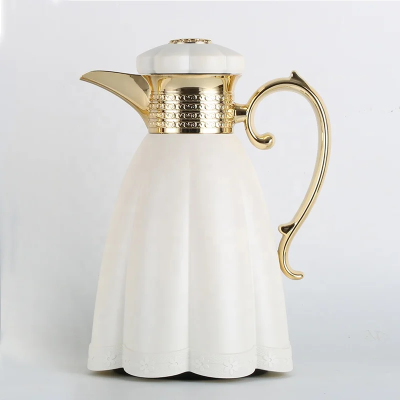 New Arrival Skirt Style 1000ml Black Dubai luxury Hot and Cold Turkish Coffee Dallah Arabic Tea Sets