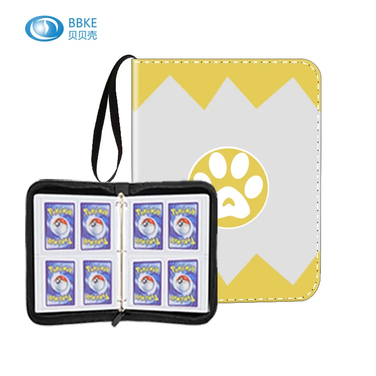 Zipper Trading 4 Pocket Game Card Binder Album Collection 3 Ring 9 Pocket 12 Pocket Card Binder For Trading Cards