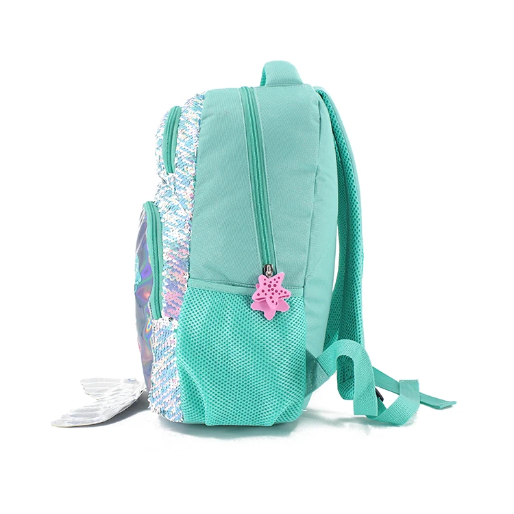 BSCI/Sedex Girls Color Change Sparkly Sequence Mermaid Bag Magic Flip Reversible Sequin School Backpack