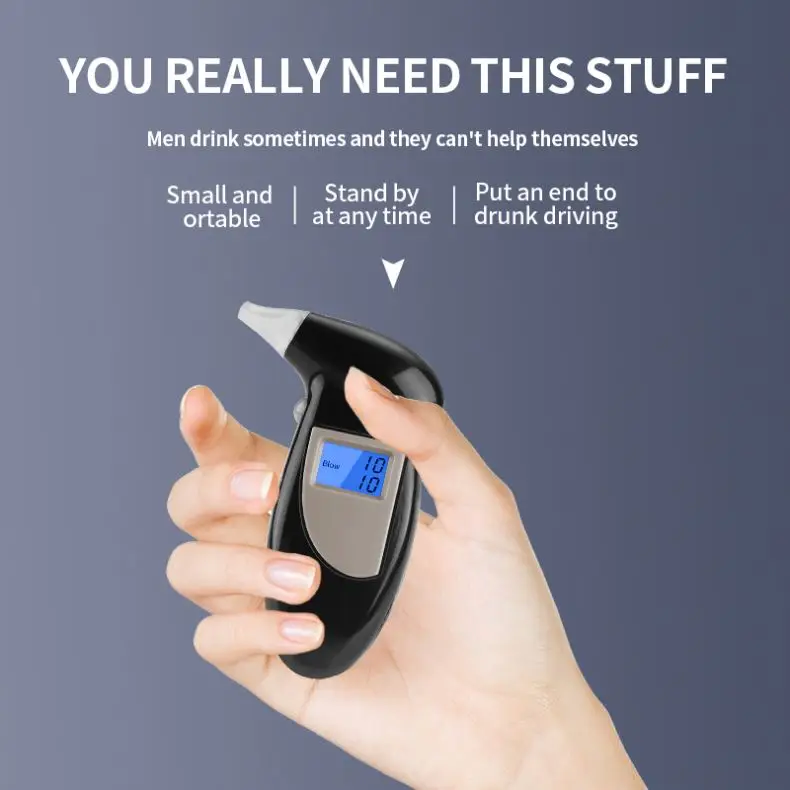  Portable lightweight alcohol tester detector breath analyzer with