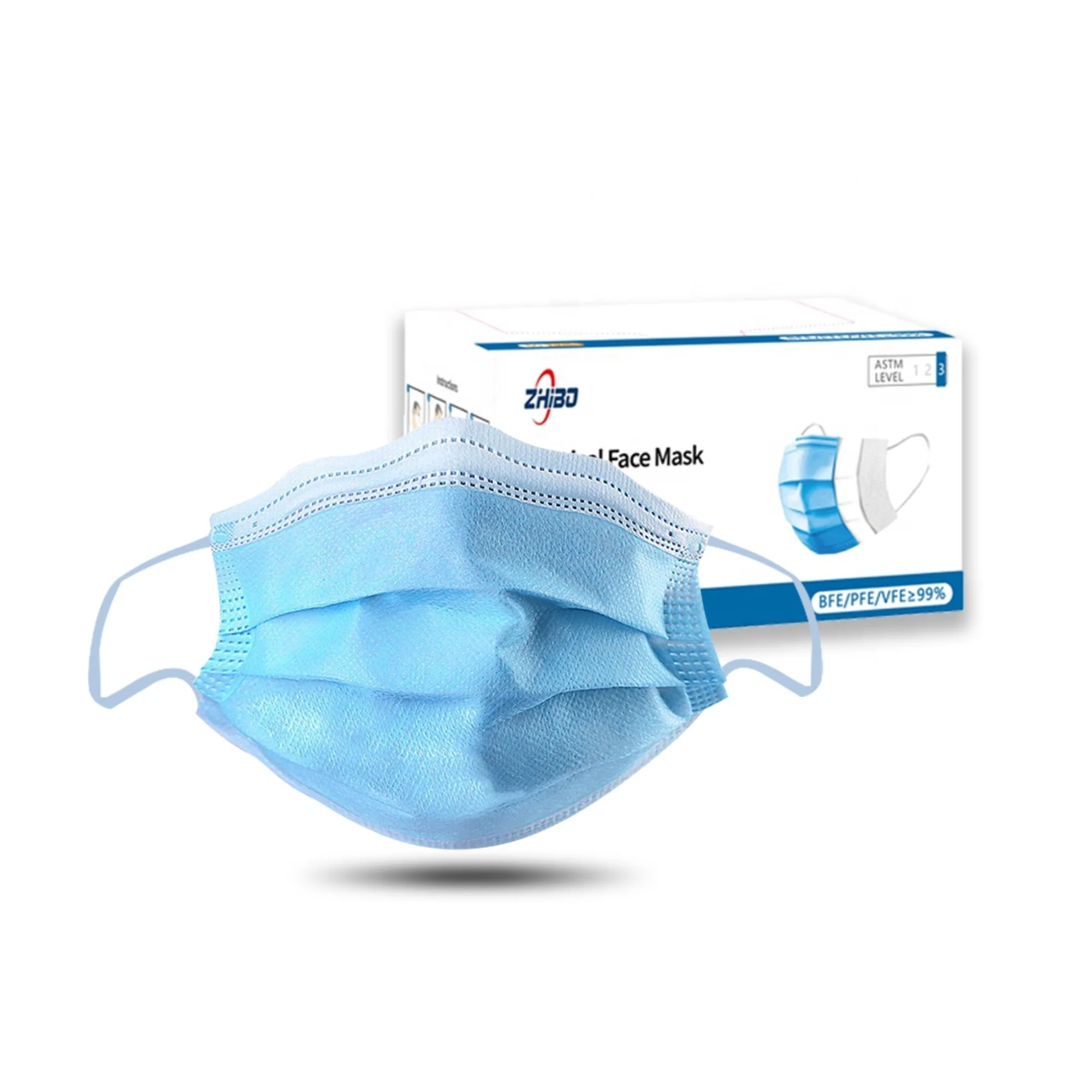 Adult Masks Medical 3 Ply Facemask Disposable Non Woven Customizable Colors for Daily Use