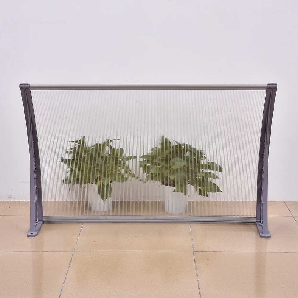 Factory price customized 60*80cm home outdoor front door window sun shade plastic hollow sheet awning