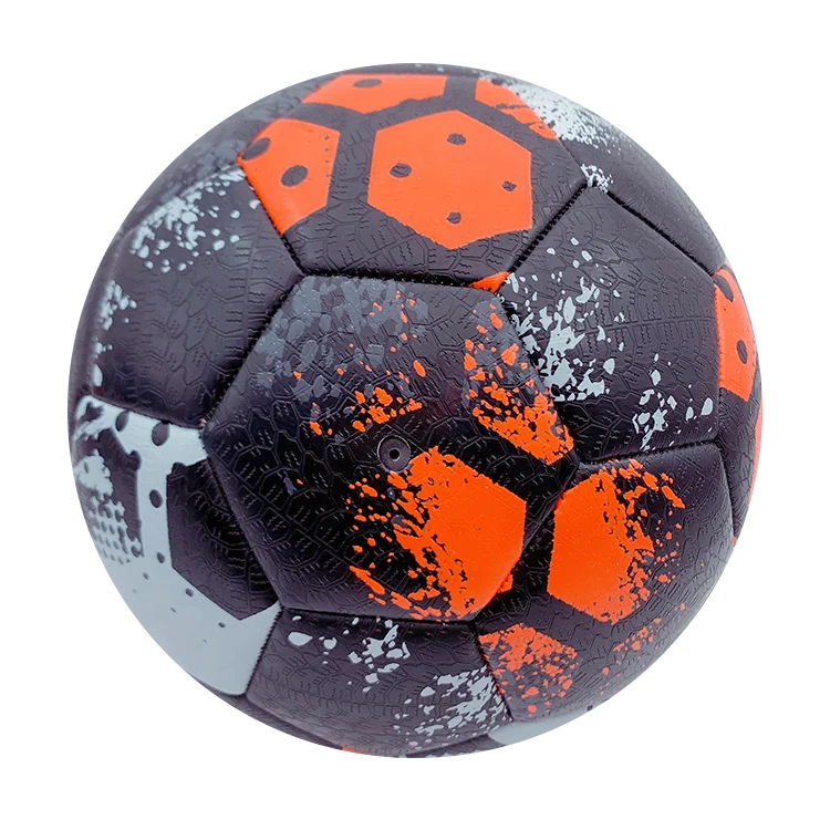 black tire leather soccer ball size 5 4 3 the under ground ball  for kids street play football