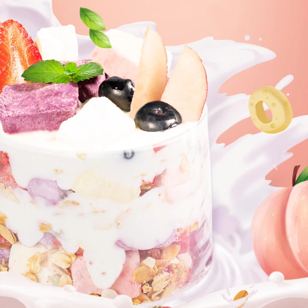 300 г персиковый олун ароматизатор Йогурт Замороженные фрукты Хрустящие овсы оптом мгновенные хлопья йогурт