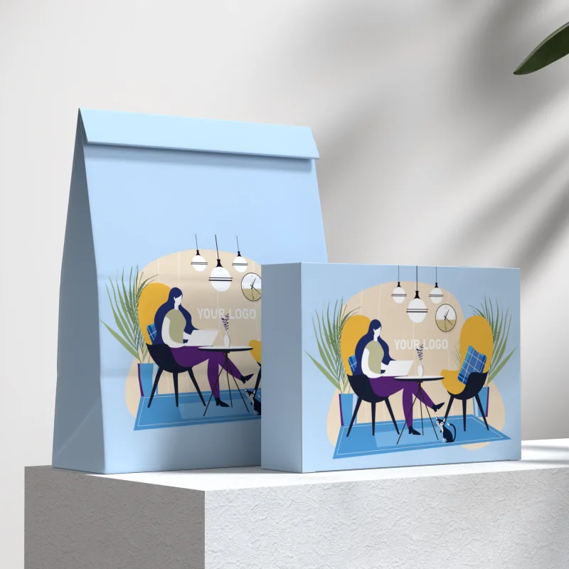 Wholesale Takeawayfrench Fries Paper Box Fried Chicken Packaging Food Box Disposable Takeaway Fast Food Boxes And Bag