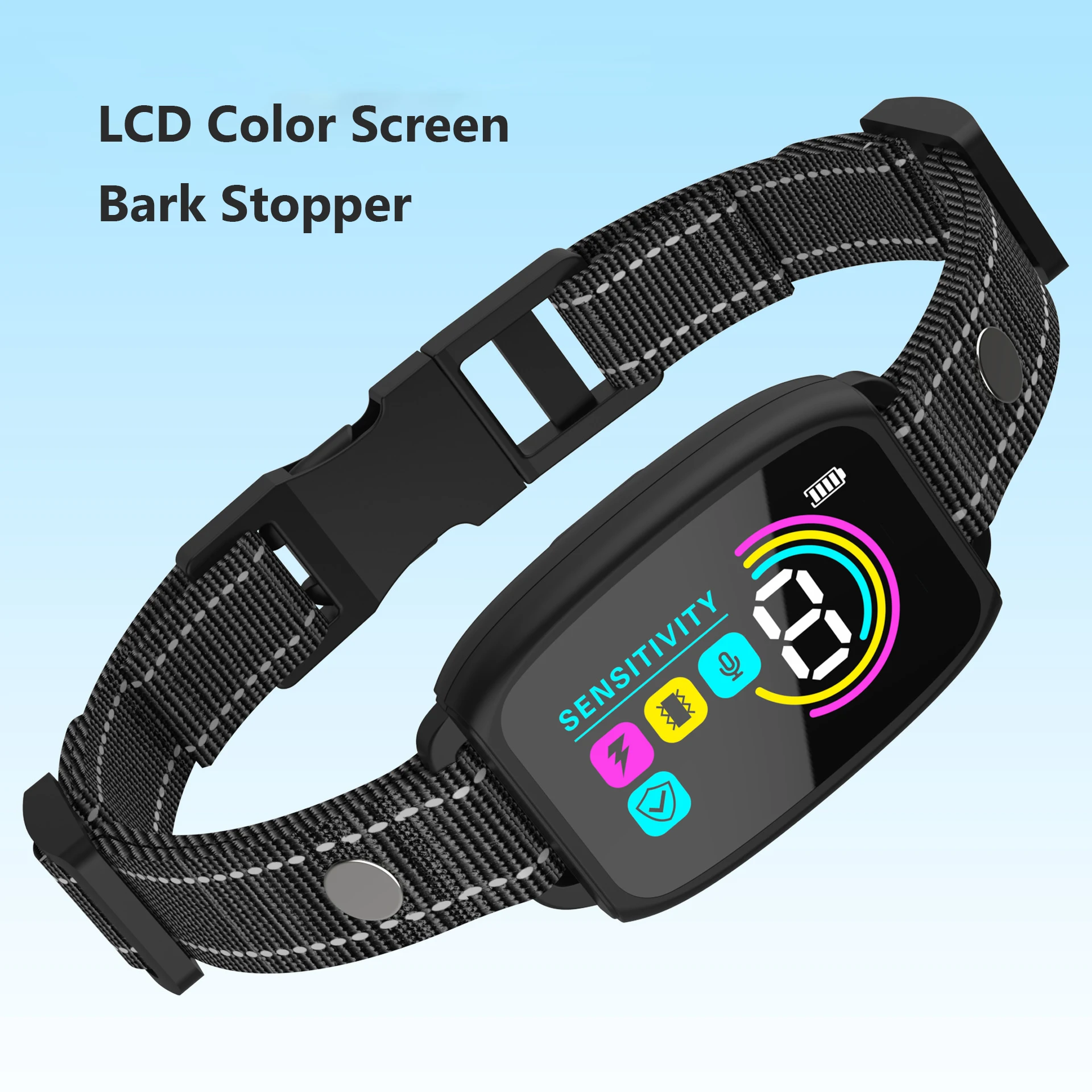 Waterproof Dog Anti-barking Collar Automatic Anti Bark Dog Collar Type C Rechargeable Dog Trainer Electric Shock Beep