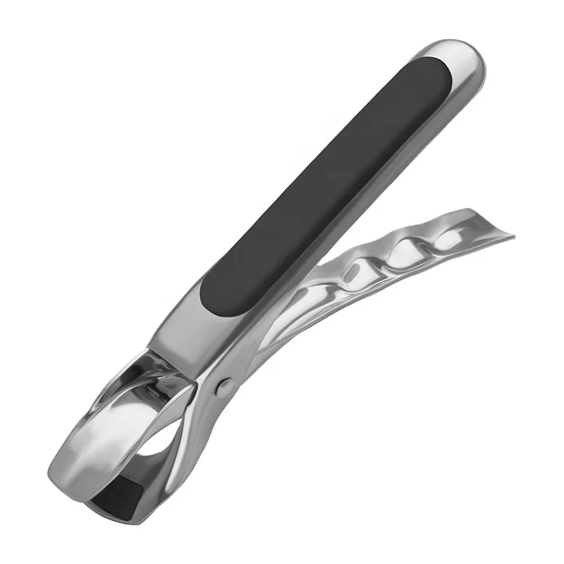 Heat insulation non slip clamp bowl dishes pot pan holder silicone tongs stainless steel anti-scalding clip