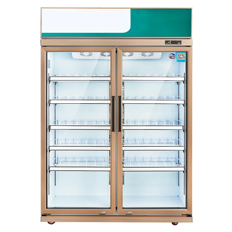 Commercial supermarket transparent glass door refrigerator low noise low energy consumption refrigerator upgrade display cabinet