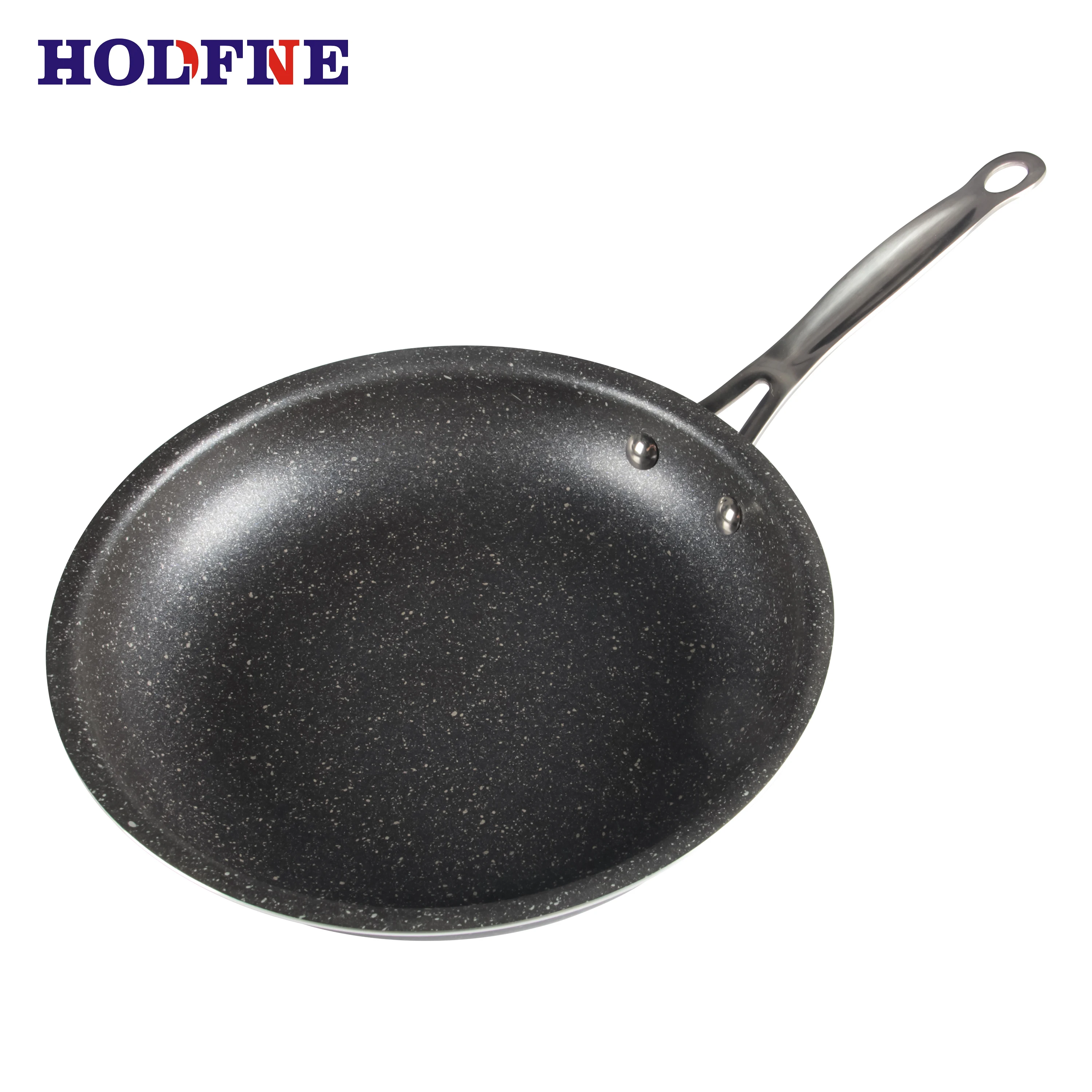 Black sprinkle Flanging fry pan milk pot aluminium non stick cookware sets Stainless steel handle