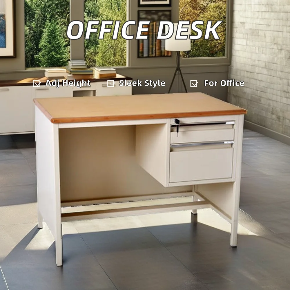 Design Office Desk Executive Computer Table in Metal High Quality Modern for Home Iron Antique Office Furniture 25mm Table Top
