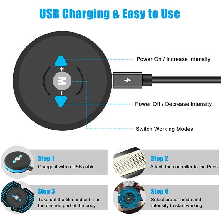 Fitness Training Gear  Machine Muscle Stimulation Vibration Belt Abs Trainer Ems Abdominal Muscle Stimulator Belt