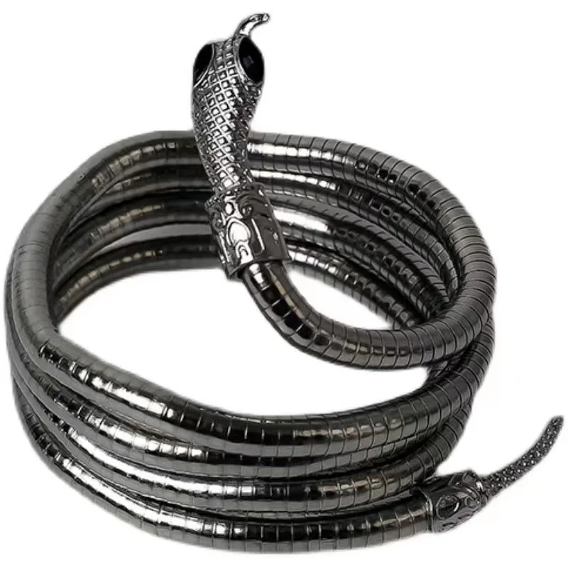 Wowei 2024 Flexible Bendable Adjustable Punk Snake Choker Bracelet Necklace Halloween Jewelry for Women