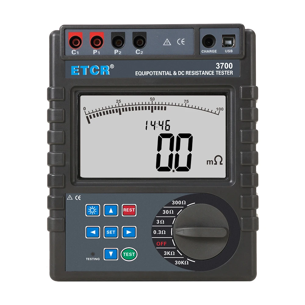 Etcr3700 Supper Large Lcd Display Dc Winding Insulation Resistance Tester