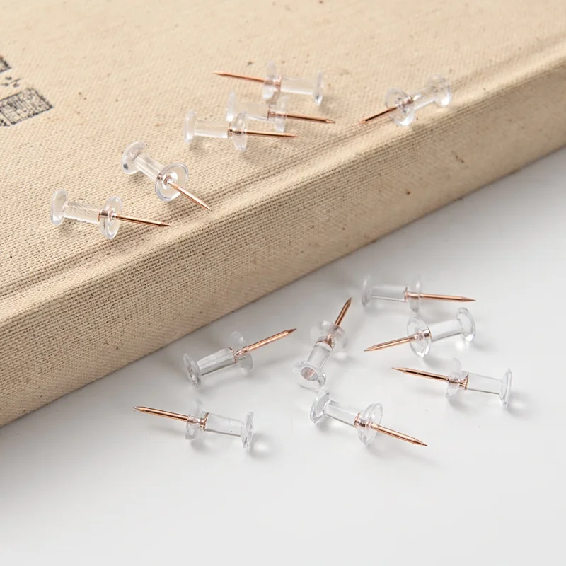 Push Pins, 100 pcs Coloured Thumb Tacks Clear Map Pins Drawing Pins with Storage Box for Home Office Craft Projects