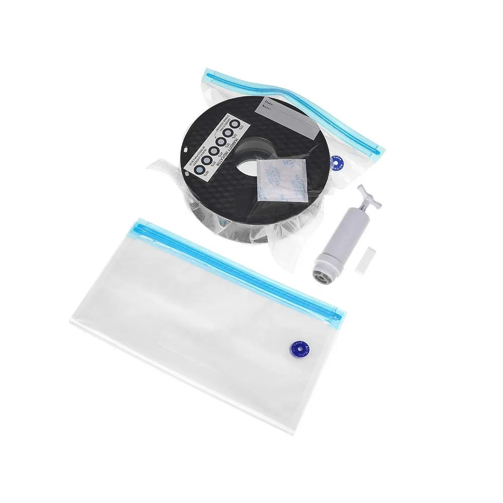 Humidity indicator space saver vacuum for 3d printer filament Storage vacuum bags kit10pcs vaccum bags