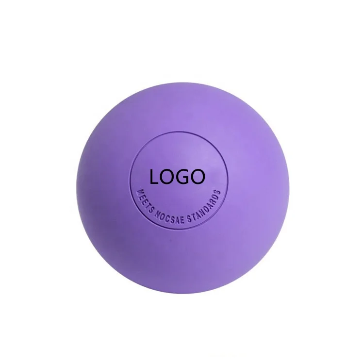 Hot Selling Custom Logo 64mm Therapy Massage Nature Rubber Lacrosse Ball 2 Custom For Sale