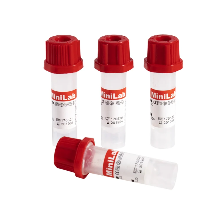 0.25ml /0.5ml PP 8*45mm Mini clot activator EDTA Blood collection tube for test Microtainer Tube
