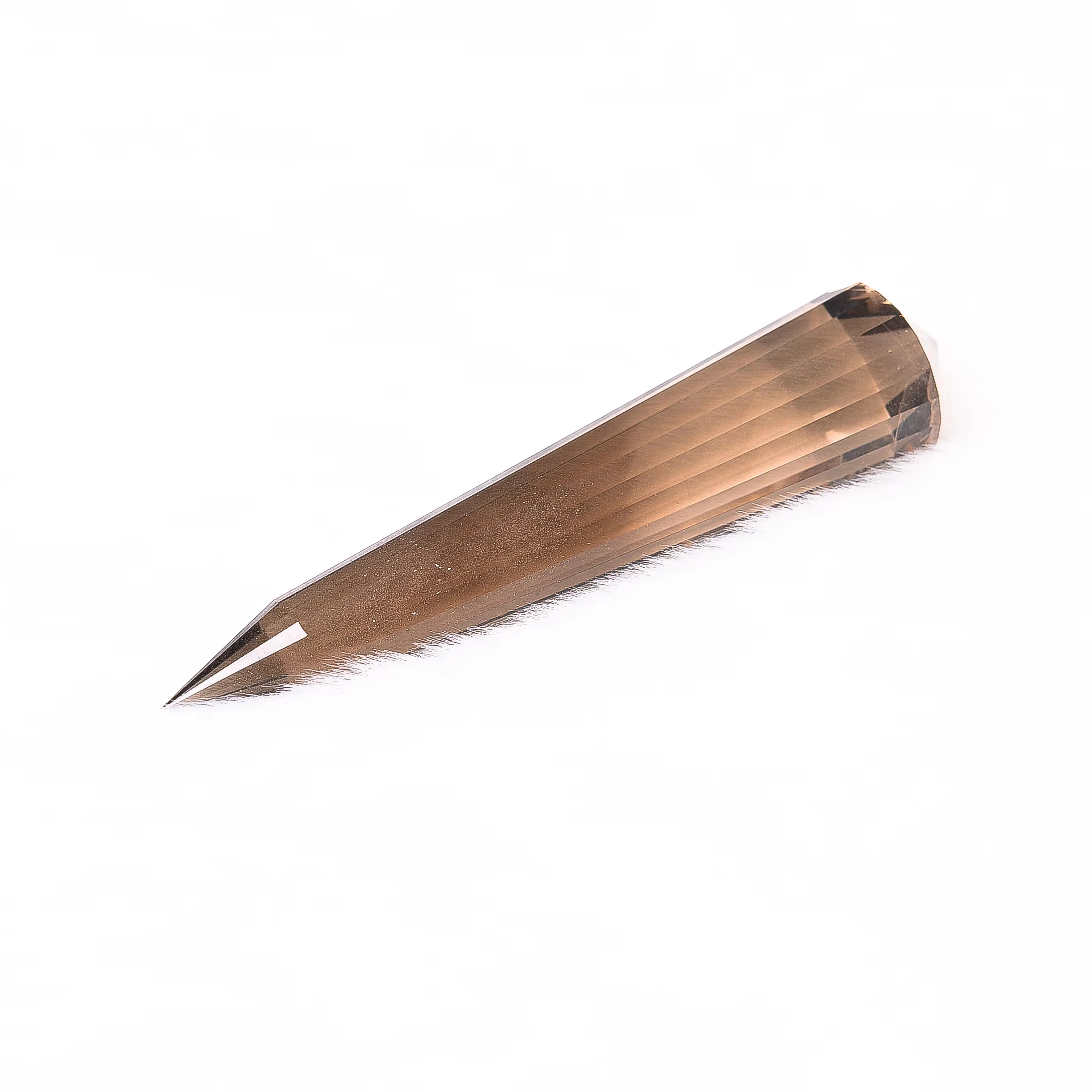 EUDEMON Natural Crystal Smokey Quartz WAND Double Point Tea Crystal Healing Mineral Stone Magic Wand Home decoration