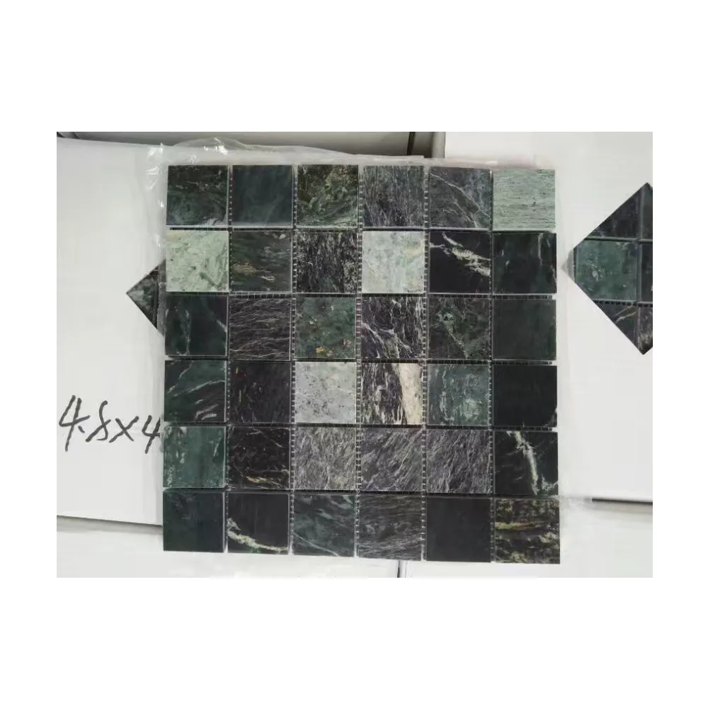 Natural green marble stone swimming pool mosaic tile