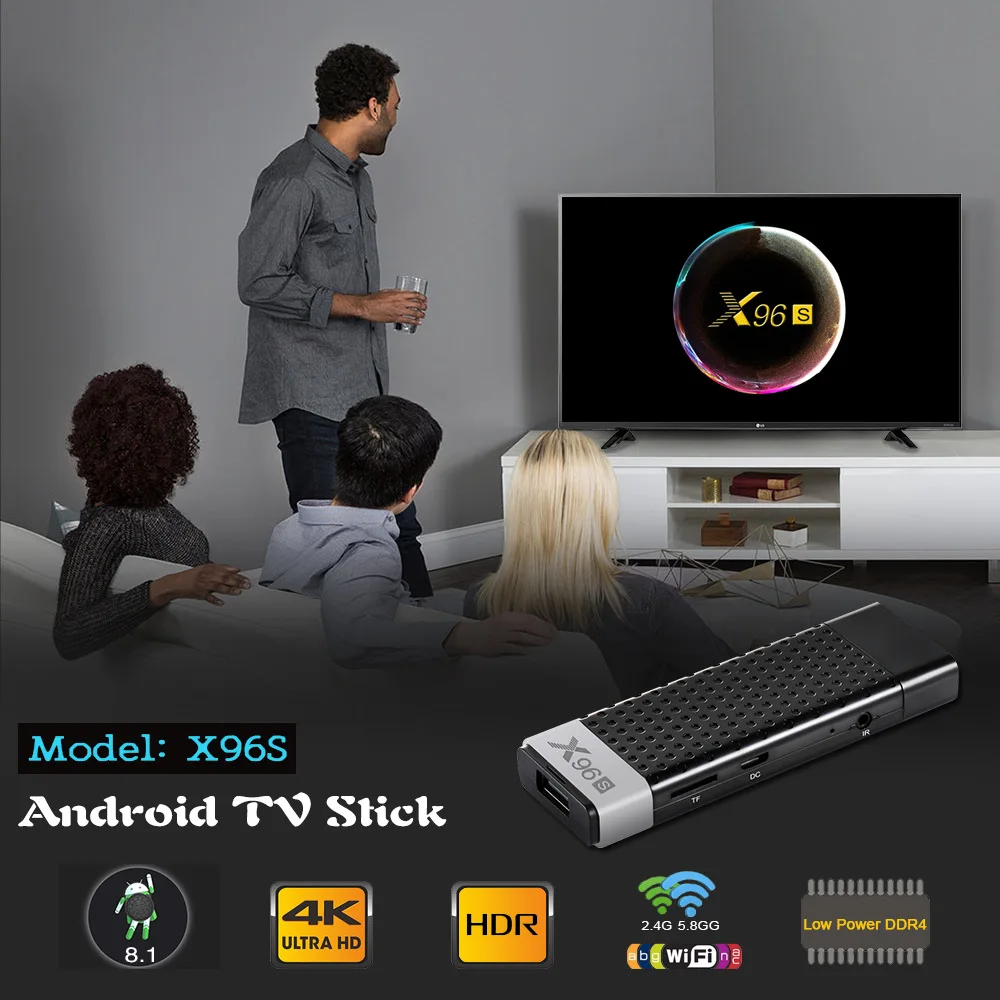 Заводская оптовая продажа X96 Fire stb dongle 4k 1080p hd x96 TV Box Stick X96S 4/32 ГБ S905y2 Android Tv Mini Pc