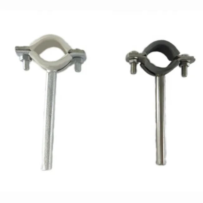 high quality Stainless Steel Light Thin Single Pipe Clamps Galvanized Rubberized Cast Iron Pipe Clamp