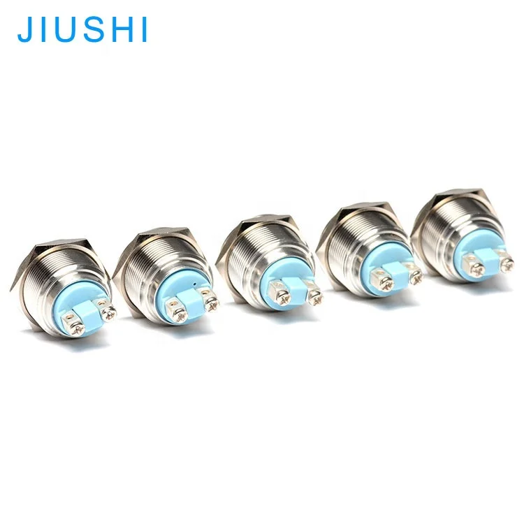 A22 Waterproof indicator light metal flat head LED signal indicator mounting hole 22mm 12V 24V 36V 220V pilot lamp red green