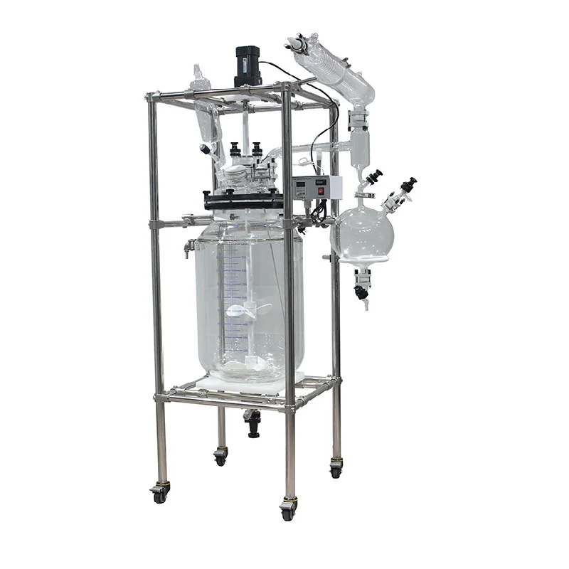 reaction constant velocity filter drain valve vacuum pump glass stopper lab reactor