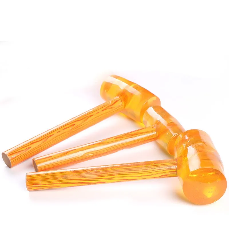 wooden handle transparent rubber mallet hammer