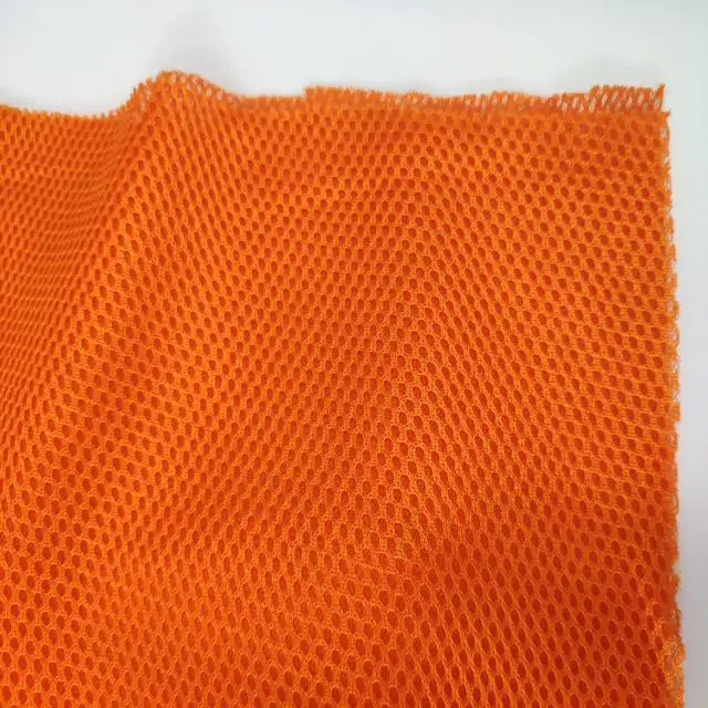 Stock Lot for Sports Shoes Air Mesh Fabric China Supplier Bird 3d Plaid Jiangsu Tricot 100% Polyester Lightweight Knitted 1-5mm