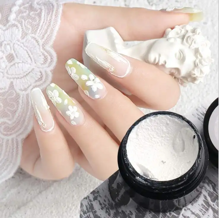 Wholesale Hot Sale 3D Relief Muti Color Painted Line Plaster Photo Therapy Glue Nail Gel Polish