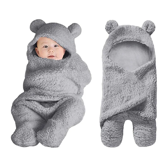 for newborn Wholesale solid envelop sleeves winter swaddle wrap sleep sack baby sleeping bags