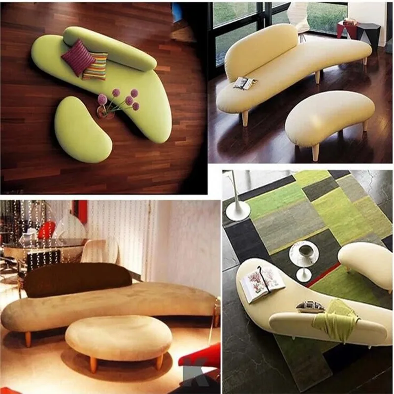 Unusual Beautiful Designer  Circle Shaped Sofa With  Curved Ottoman Modular Living Room Furniture