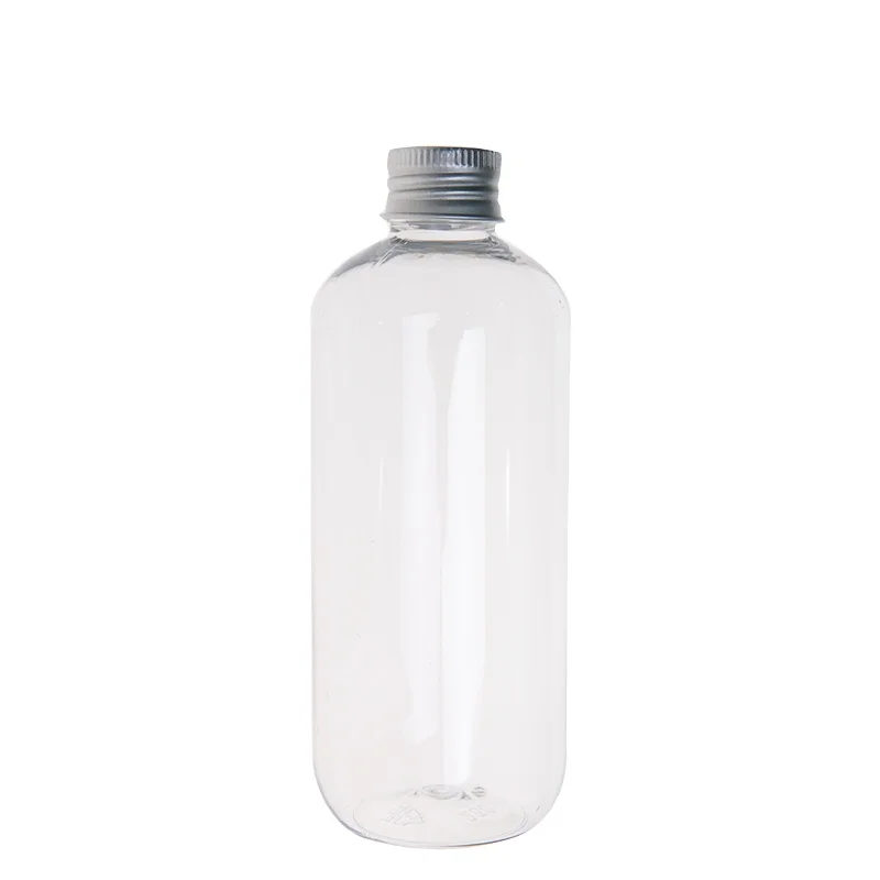 
Round PET Clear Plastic Bottles With Aluminium Screw Cap 