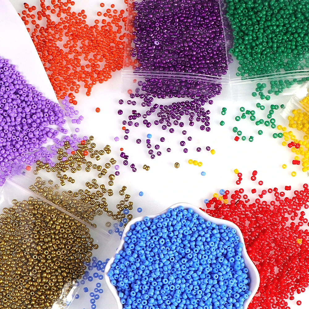 Factory Price Small Glass Beads In Bulk Bracelet Beads Seed Beads For Jewelry Making Loose Girls Accessories Jewelry