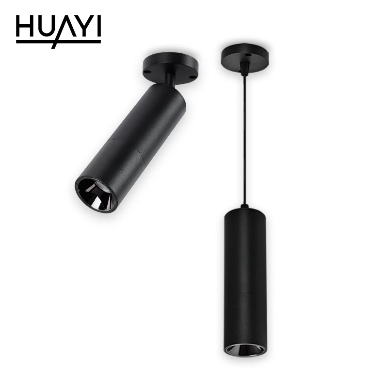 
 HUAYI Modern Aluminum Indoor Dimmable Beam Angle 12W Moving Head Silver White Ceiling Light Led SpotLight  