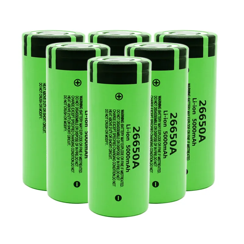 26650A 5000mAh 3.7V Battery Lithium Rechargeable Li-Ion Batteries 5000 mAh 26650A Lithium Battery For Inverter Flashlight