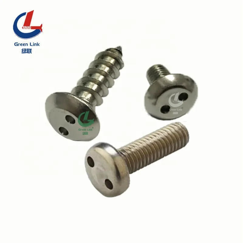 Stainless Steel Two Hole Security Screw Snake Eye Tapping Screw Pig Nose Self-tapping Screw