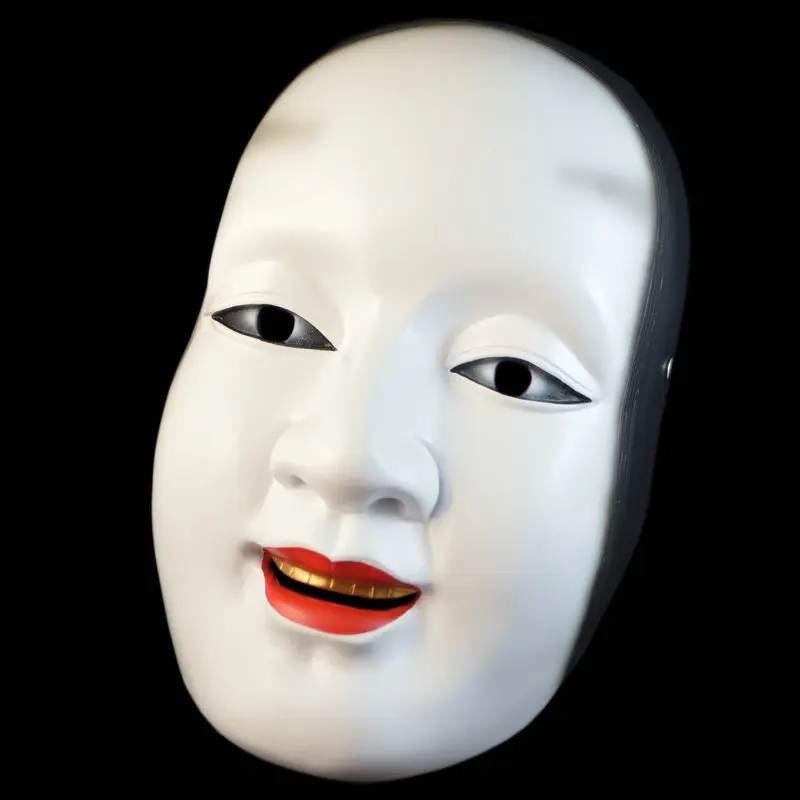 Halloween Cosplay Resin Mask Japanese Women Noh Drama Mask Sunjiro face Prajna mask