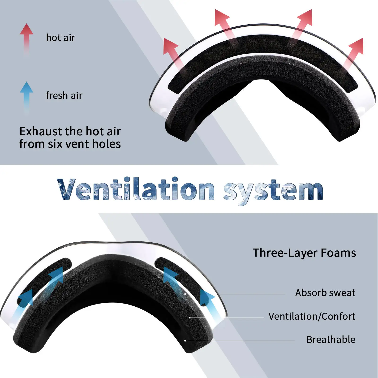 UV400 Ski Sports Glasses With Customizable Logo Double Sided Anti Fog And Anti Ultraviolet Ski Goggles For Men And Women