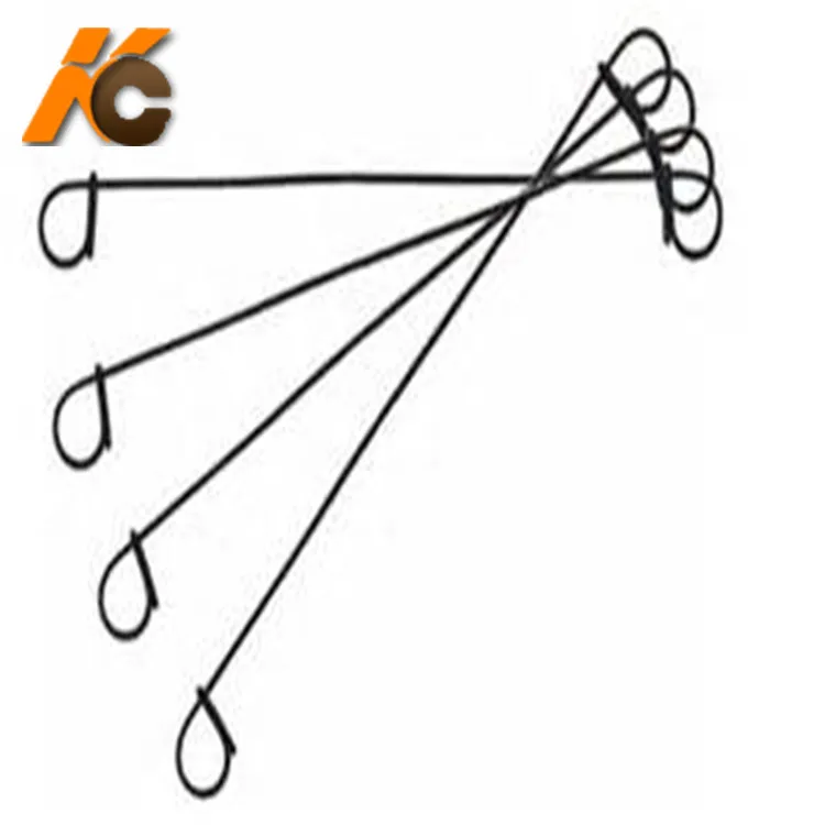 Factory!!!!!  pvc coated double loop wire ties/galvanized bag sack bar ties