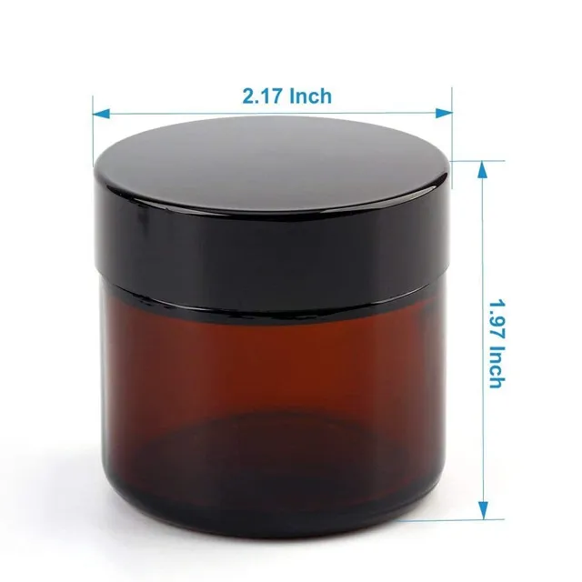 100ml portable cosmetic face cream brown circular empty bottle