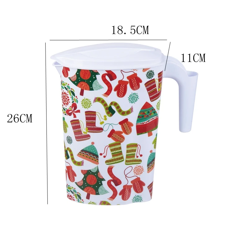 Wholesale Custom Logo Houseware Plastic Pitcher Drinkware Cold Water Jug With Lid and Handle