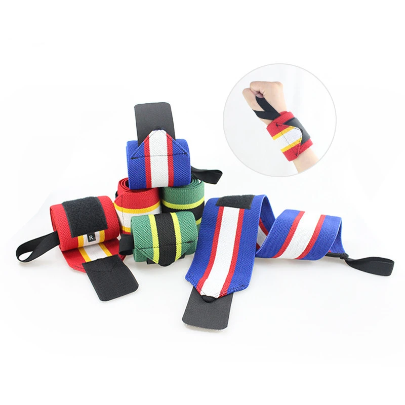 Fitness Nylon Adjustable Weightlifting Wrist Wraps Nylon Adjustable Weightlifting Gym Custom Wrist Wraps