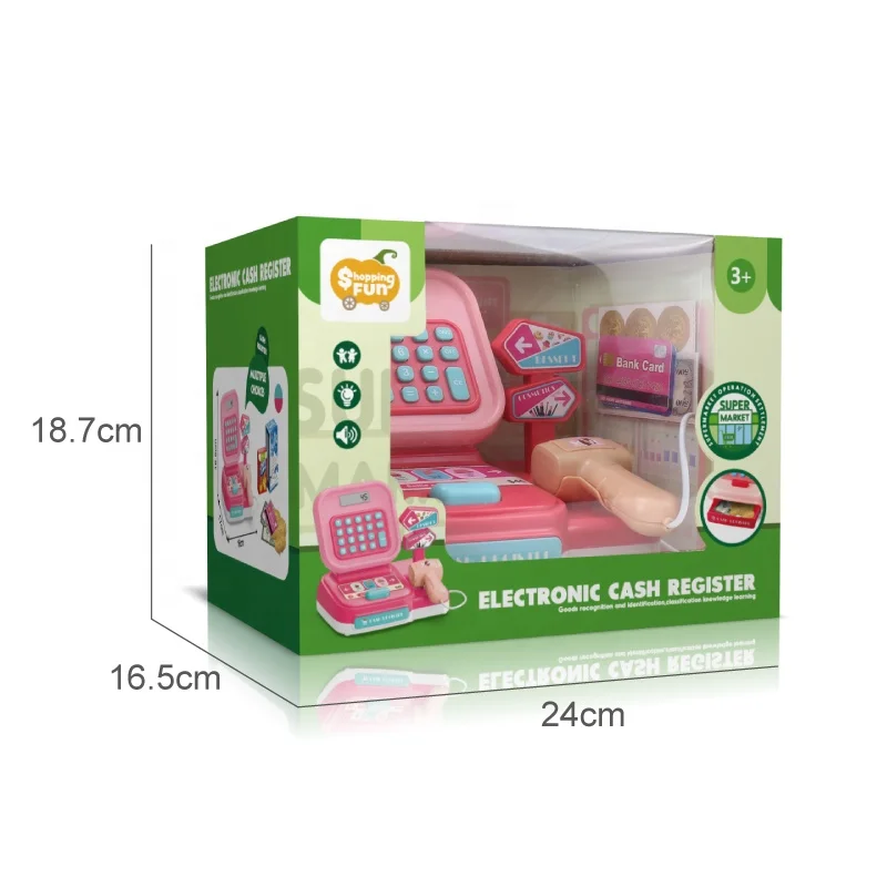Best Kids Toys Pretend Play Preschool Toys Supermarket Cash Register with Digital Display Screen and Calculation for Girls