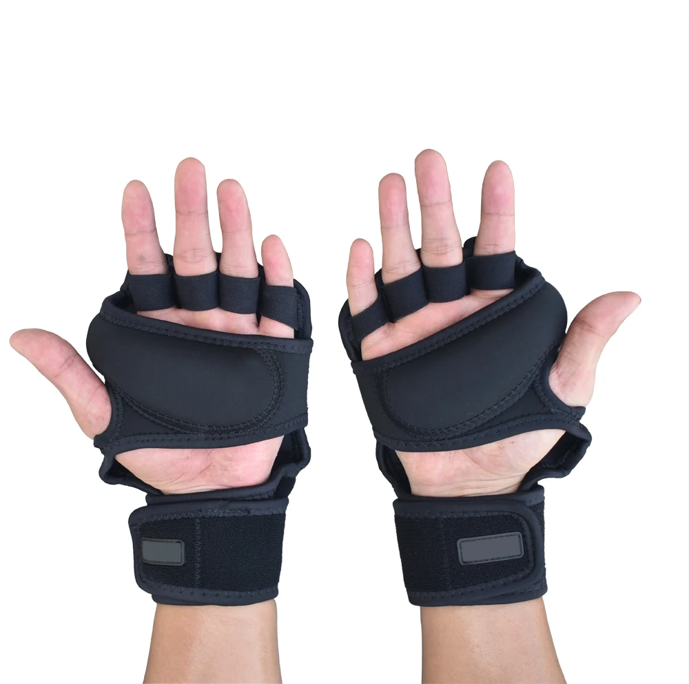 Adjustable Fingerless Gym Exercise Fitness Workout 1kg 2kg Weighted Training Gloves
