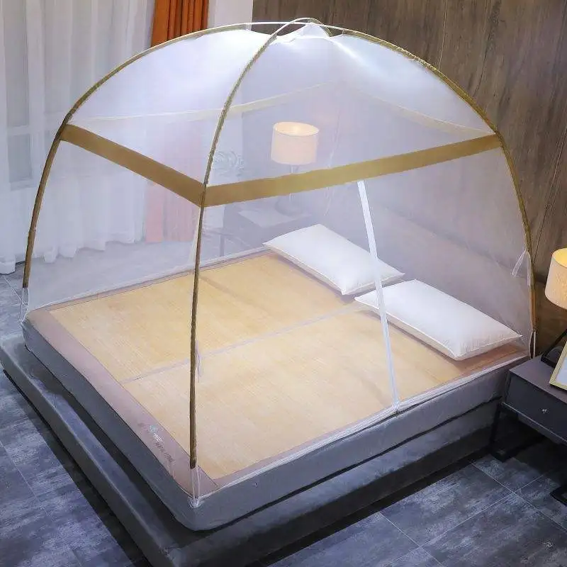 Drop-Resistant Children 2 Fold Fold 1 Student Dormitory Mosquito-Proof Installation-Free Mongolian Bag Mosquito Net Household