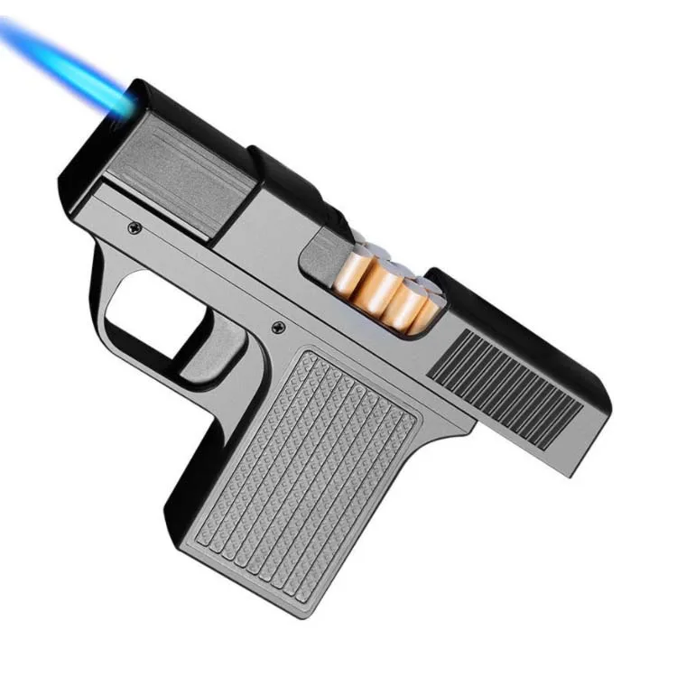 Inflatable Lighter and Direct Charge Cigarette Box Set Multi-functional gun lighter cigarette case for cigarettes without Gas