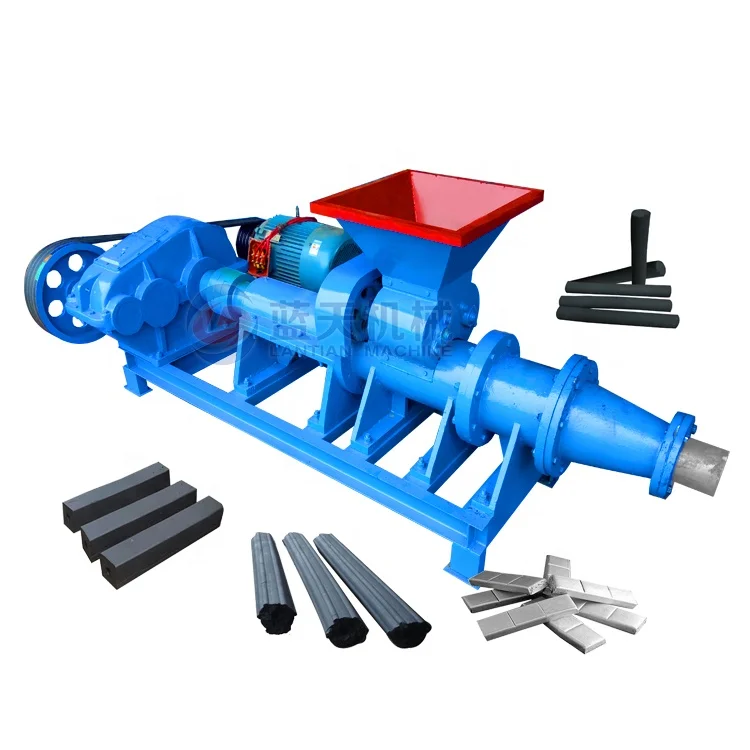 22kw low investment energy saving equipment biomass charcoal sawdust briguetting press machine