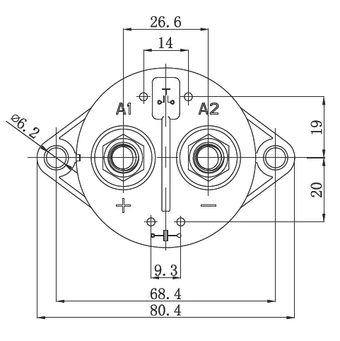 Автомобиль DC Мощность Контактор 12 В 250A 12VDC автомобиля реле
