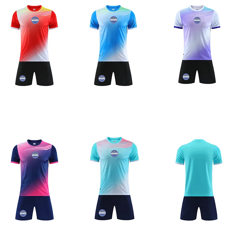 Новый сезон пустая футбольная одежда смешанные цвета Высококачественная летняя Молодежная футбольная форма с индивидуальным логотипом команды